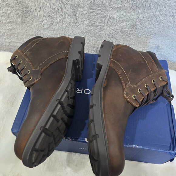 ROCKPORT Storm Surge Plain Toe Waterproof Leather Boots Men Size 11 W Wide Brown - Picture 9 of 9